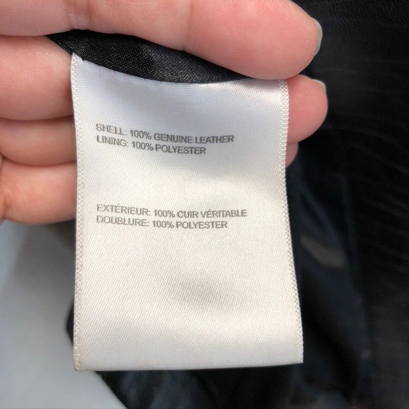 Laundry Shelli Segal Leather Motorcycle Jacket Womens Small Black Classic Edgy - Picture 13 of 16